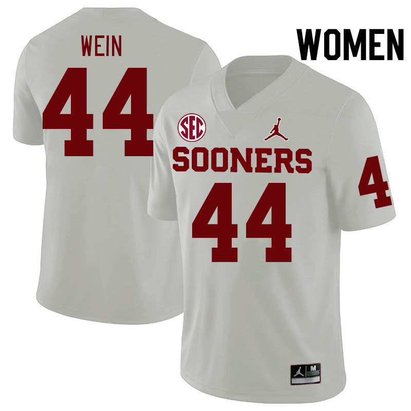 Women #44 Taylor Wein Oklahoma Sooners 2024 SEC Conference College Football Jerseys-White